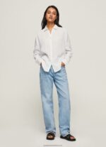 White Plain Regular Fit Shirt Pepe Jeans L20F2F333 Women