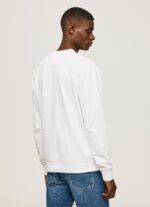 White Printed Logo Cotton Jumper Pepe Jeans L20F2F880 Men - Image 4