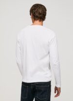 White Printed Logo Cotton T-Shirt Pepe Jeans L20F2F1018 Men - Image 4