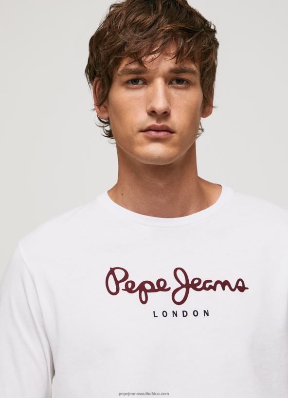 white_printed_logo_cotton_t_shirt_pepe_jeans_l20f2f1018_men.jpg White Printed Logo Cotton T-Shirt Pepe Jeans L20F2F1018 Men - Image 1