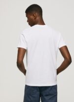 White Printed Logo Cotton T-Shirt Pepe Jeans L20F2F998 Men - Image 4