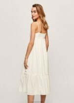 White Prue Cotton Dobby Dress Pepe Jeans L20F2F221 Women - Image 4