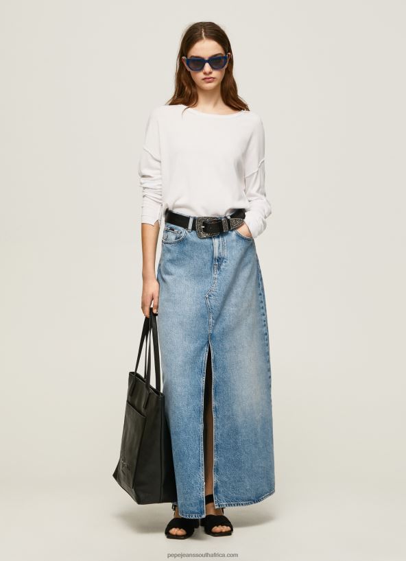 white_relaxed_fit_boat_neck_jersey_pepe_jeans_l20f2f256_women.jpg White Relaxed Fit Boat Neck Jersey Pepe Jeans L20F2F256 Women - Image 1