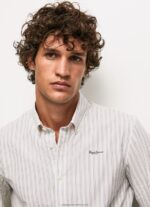 White Slim Fit Poplin Cotton Shirt Pepe Jeans L20F2F1022 Men - Image 4