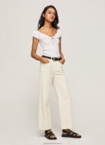 White Sweetheart Neckline T-Shirt Pepe Jeans L20F2F462 Women - Image 2