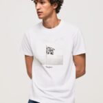 White Union Jack Flag Cotton T-Shirt Pepe Jeans L20F2F945 Men