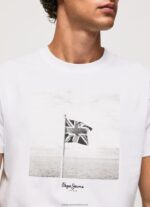 White Union Jack Flag Cotton T-Shirt Pepe Jeans L20F2F945 Men - Image 3