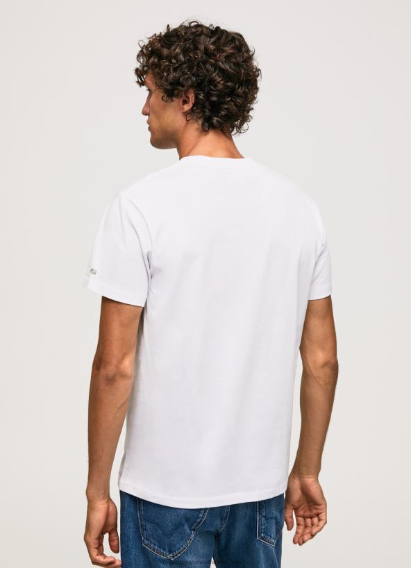 White Union Jack Flag Cotton T-Shirt Pepe Jeans L20F2F945 Men - Image 4