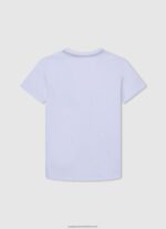 White Vertical Logo Cotton T-Shirt Pepe Jeans L20F2F1618 Boy - Image 2