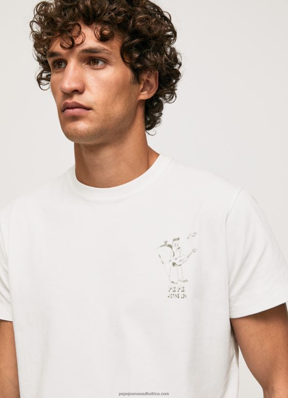 White Washed And Dyed Cotton T-Shirt Pepe Jeans L20F2F942 Men - Image 3
