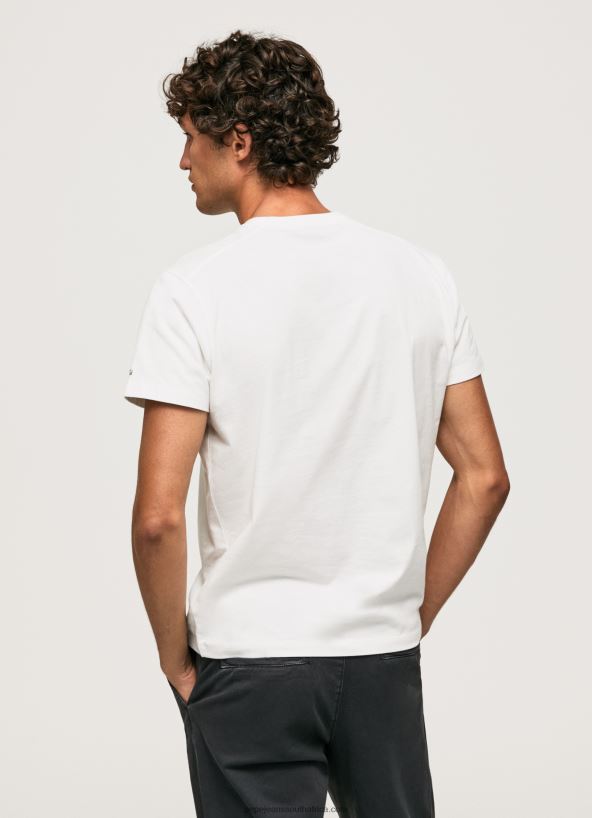 White Washed And Dyed Cotton T-Shirt Pepe Jeans L20F2F942 Men - Image 4