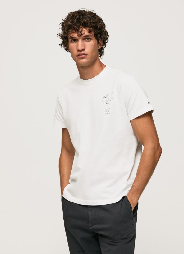 white_washed_and_dyed_cotton_t_shirt_pepe_jeans_l20f2f942_men.jpg White Washed And Dyed Cotton T-Shirt Pepe Jeans L20F2F942 Men - Image 1